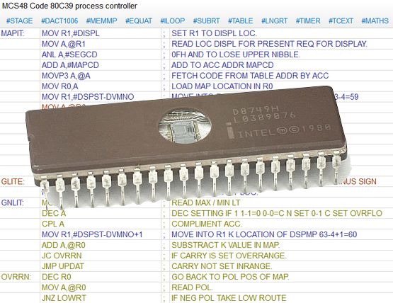 MCS48 Code for 80C39 Microcontroller